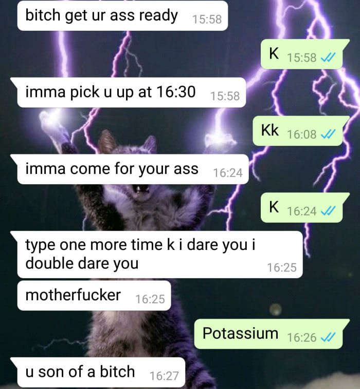 9GAG's tweet photo. Do I know any jokes about sodium? Na.
https://t.co/dDHegSNXbo https://t.co/Aqz6fvQJ0X
