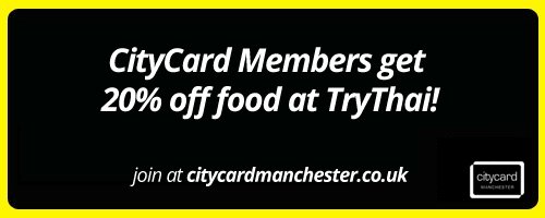 CityCardMCR's tweet photo. CityCard members get 20% off food at #TryThai in Manchester #(Tom)Yum! https://t.co/2Lbe8JtfIw