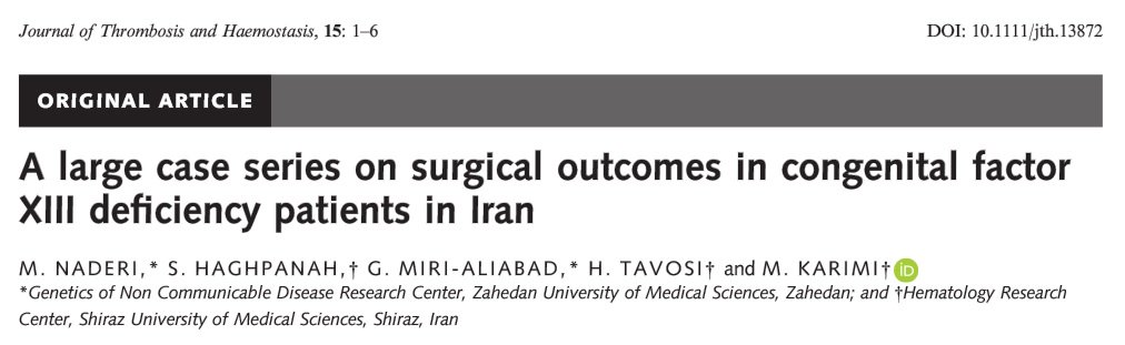 JTHjournal's tweet photo. New study on surgery on congenital FXIII deﬁciency patients in Iran
https://t.co/LxXfkPkaAo
#FactorXIII #Surgery #Caseseries #Hemostasis #Congenital #Research https://t.co/BG840JSJdH