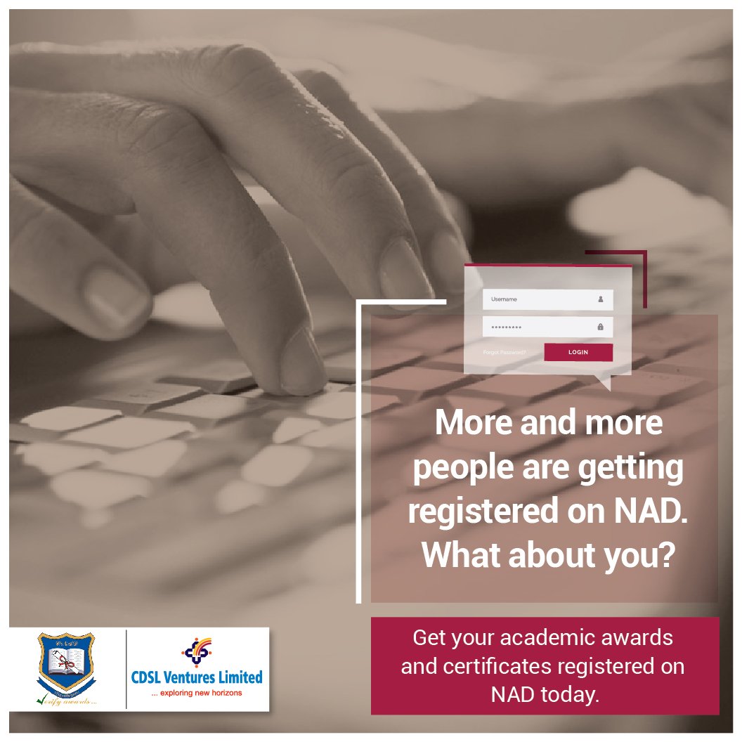 cvlnad's tweet photo. Do you still stand in the queue to get your academic certificates and documents? Register on CVL NAD and get your certificates online without any hassle. Register here https://t.co/pDXhQC9RSX https://t.co/H4b6R1CzaN