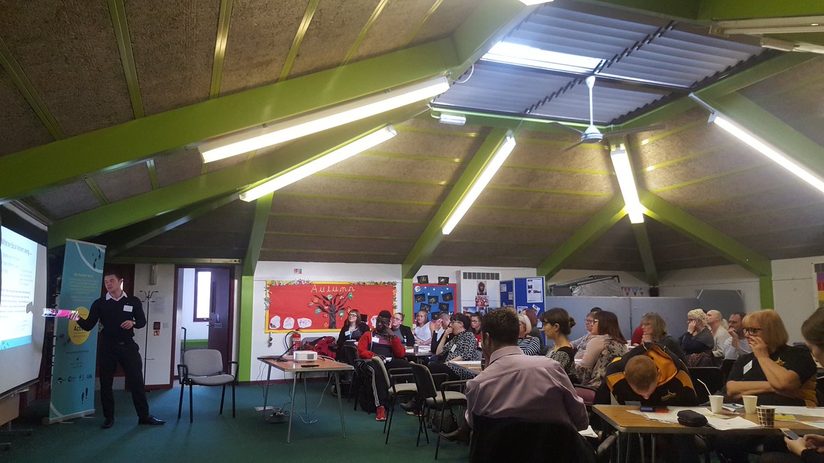 Everyone looks really interested in what Tom @cheshirecil has to say about his work on <a href="/GetYrselfActive/">Get Yourself Active at Disability Rights UK</a> in Cheshire. Doing some great work with social care and health! 👌 #GYAOnTour