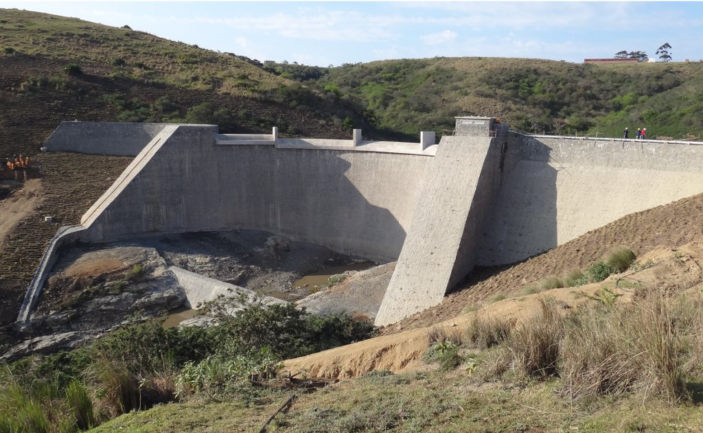 Mndwaka Dam was constructed as the storage component of the Mncwasa Water Supply Scheme, which will provide domestic water supply to 63 rural villages.