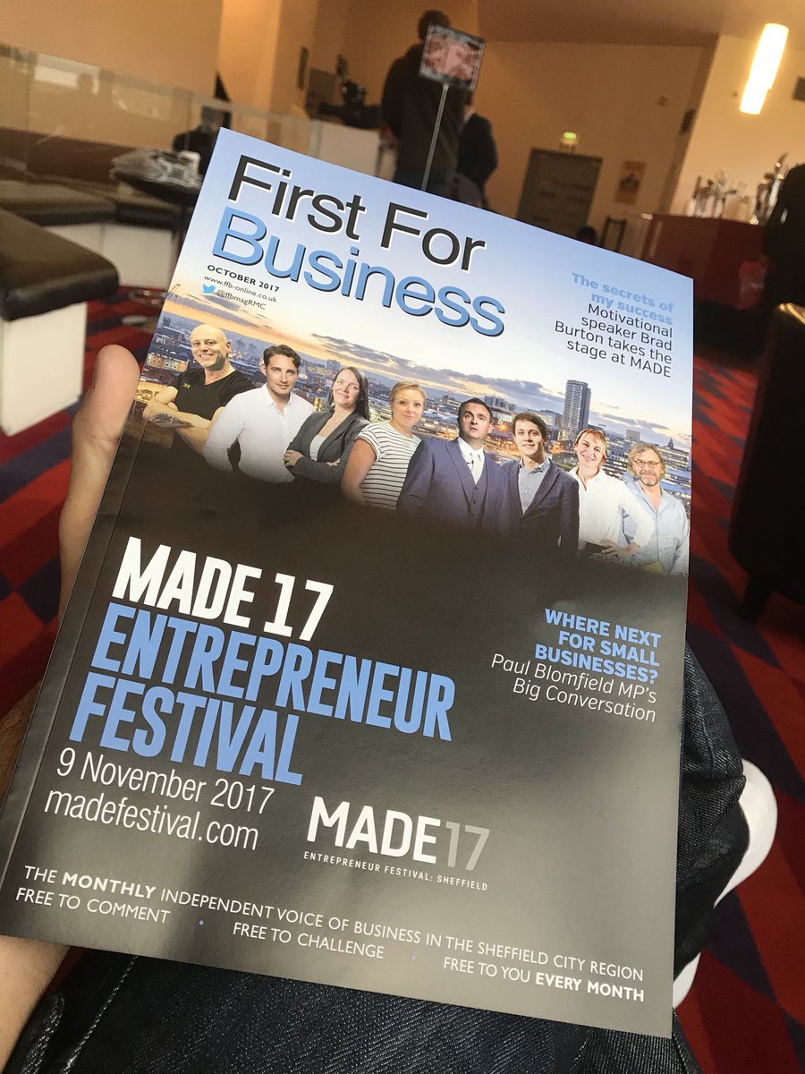 SpeakerSeekerUK's tweet photo. Our @BradBurton is all set to fire up the #Made17 audience @crucibletheatre 12 ‘o’ clock people. 🇬🇧🦁🥇🎯 https://t.co/HTY3u8vQmq