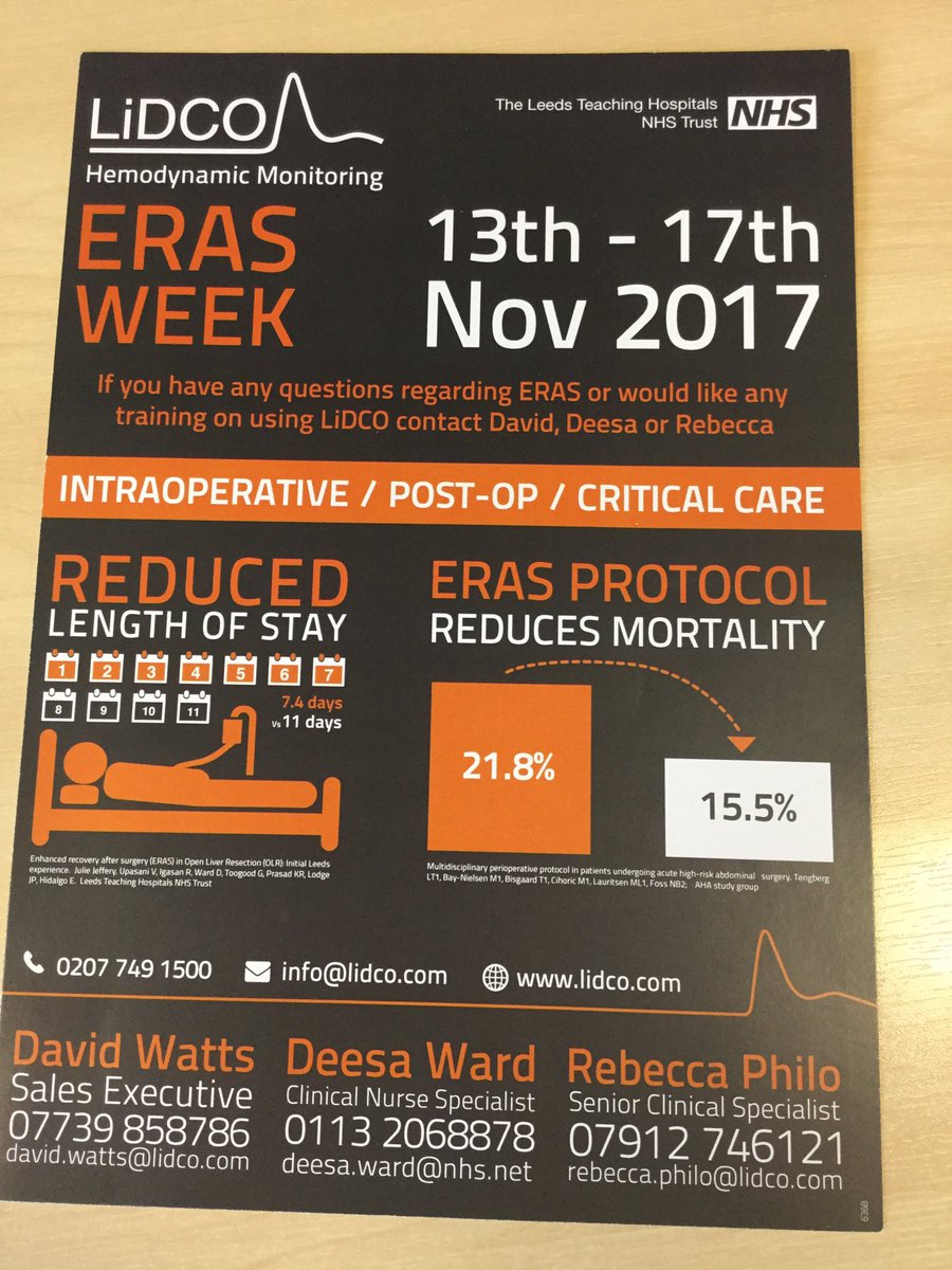 Our lovely new posters for ERAS Week have arrive courtesy of <a href="/LiDCOLtd/">LiDCO Hemodynamic Monitoring</a> <a href="/ERASLiver/">ERASLiver</a> #ERASWeek