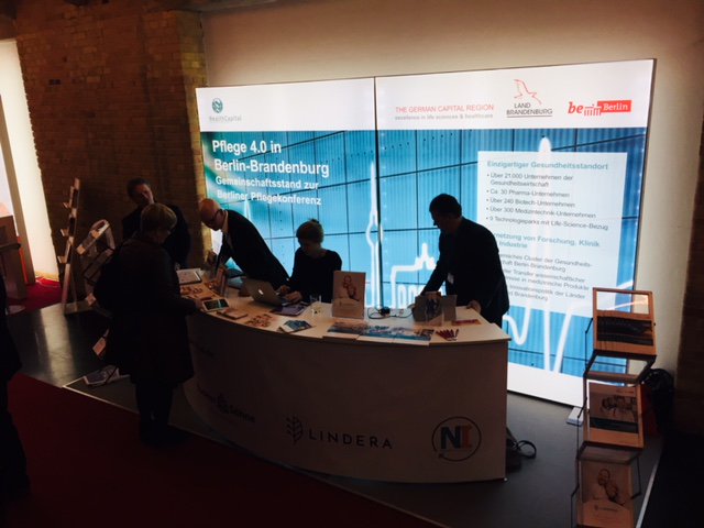 BerlinPartner's tweet photo. #healthcapitalBB Gemeinschaftsstand zur Pflege 4.0 in Berlin Brandenburg auf der #berlinerpflegekonferenz #SenGPG https://t.co/pks3VeiCNe