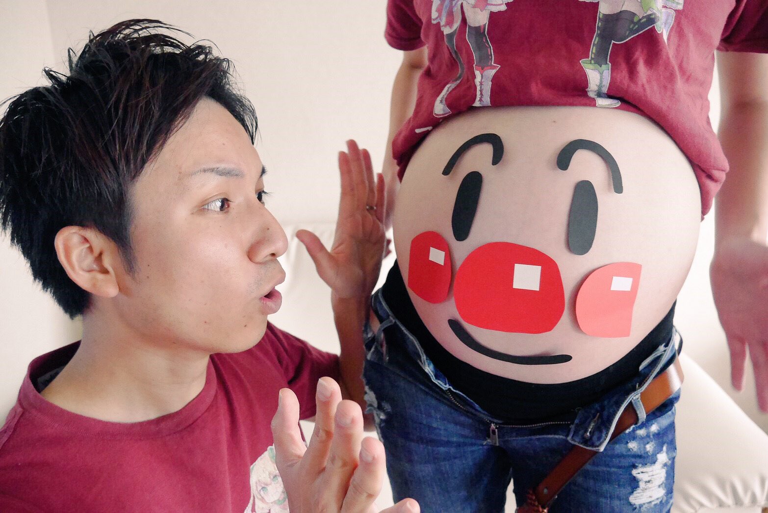 よしき スロパチステーション マタニティフォト用の安産マンを鬼嫁が画用紙で作ってた お手軽で可愛くて素敵