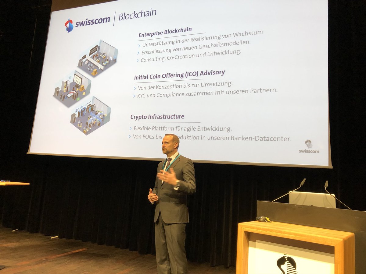 FredyPortmann's tweet photo. #blockchain mit Swisscom #sda2017 https://t.co/JkXLh2Vm2H