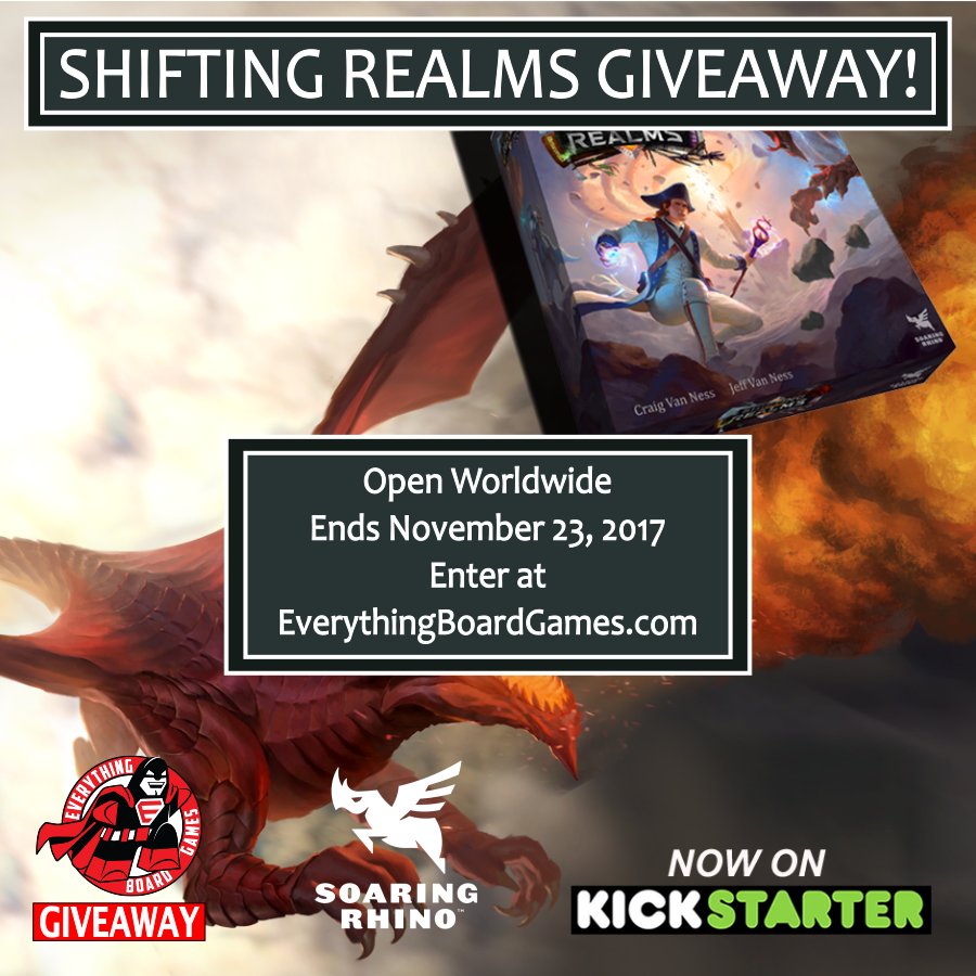 ETBoardGames's tweet image. I entered to win Shifting Realms from @SoaringRhino and @ETBoardGames! Ends Nov 23, enter at bit.ly/2iGiAwp