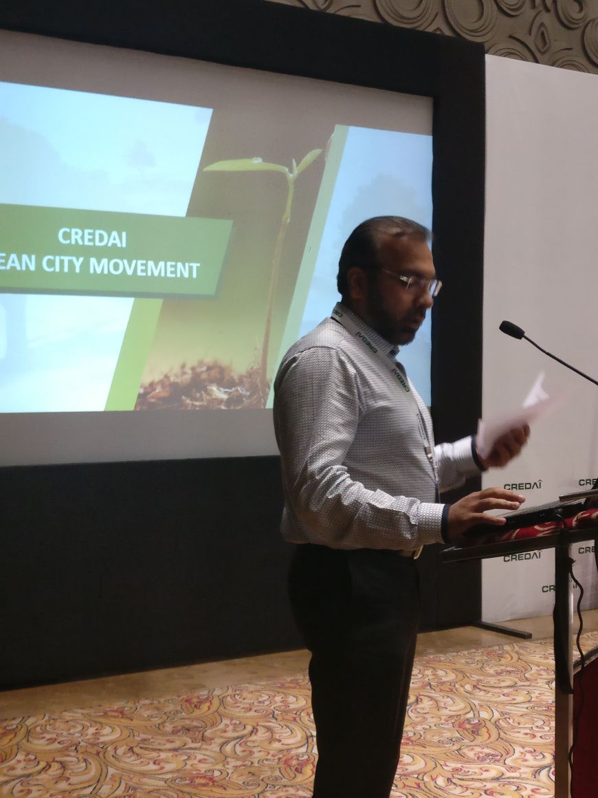 CREDAINational's tweet photo. More than 80,000 homes will have proper waste management systems where 1,000 ton of waste will be processed daily: Dr. Najeeb Zackeria, President of CREDAI #CleanCityMovement, on the successes & achievements of the last year. #CredaiECGC https://t.co/Wyjk3IlVdO