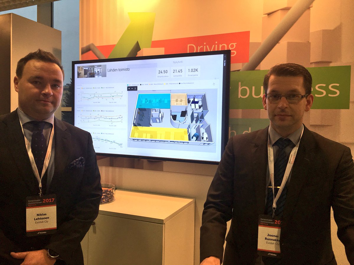 NiklasLehtonen1's tweet photo. #Vuosiseminaari @Evolvit_Oy  @JoonasRunnakko Tulkaa tsekkaamaan pohjapiirustukseen ja kiinteistöportfolioon perustuvaa analytiikkaamme! https://t.co/Ej4SJ7SUBk