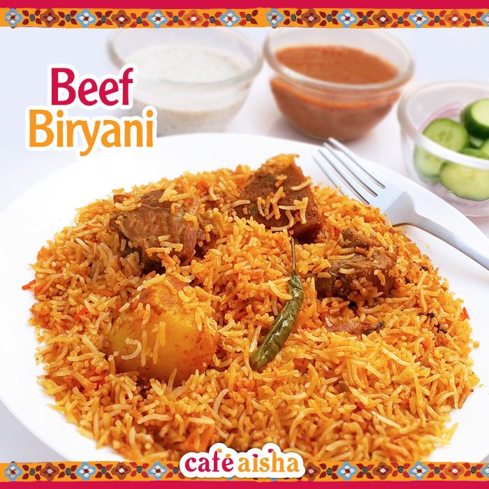 CafeAisha's tweet photo. A few hours &amp; then its the #weekend! Make work hours enjoyable with a delicious #lunch #spicy #biryani https://t.co/QD9WO9Oiuj