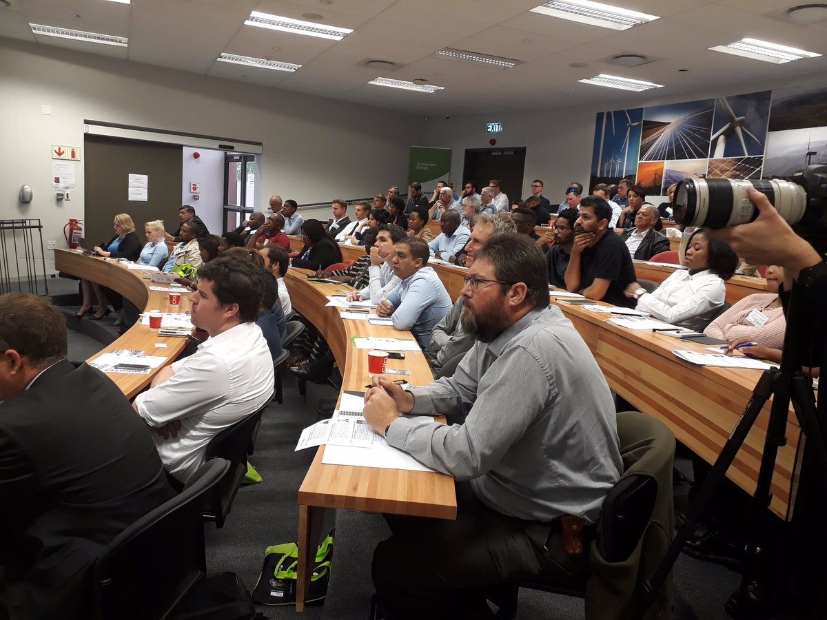 saretec's tweet photo. Wind Energy Technical Symposium been hosted by #SARETEC at SARETEC on 9 November 2017 and funded by #DanishEnergyAgency , #EmbassyofDenmark, #DepartmentofEnergy and #SANEDI. Over a 100 delegates attending with 12 Speakers covering various topics related to the Wind Energy Sector https://t.co/MsNUlmuoZQ