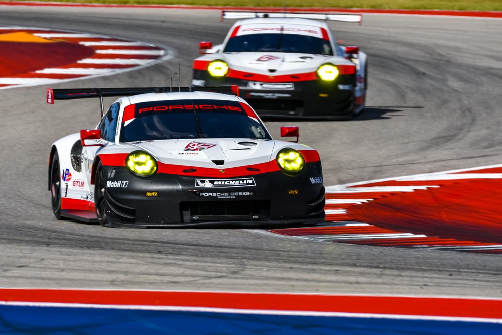 PorscheRaces's tweet photo. #IMSA - Flashback: The best pics of the 2017 #WeatherTechChampionship. Today: #AAPShowdown in Austin. #911RSR @Porsche @PorscheNewsroom https://t.co/OisgWL6TGS