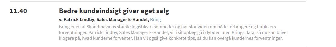 bring_dk's tweet photo. I dag præsenterer @PatrickLindby seneste highlights fra #BringResearch Velkommen! #FDIH #logistikkonferencen https://t.co/USonzGoimt