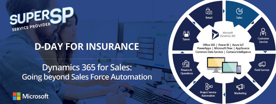 First4Cloud's tweet image. D-day for Insurance: @Microsoft #Dynamics365 for Sales lets the Insurance Industry go beyond Sales Force Automation. Find out more here: bit.ly/2m9cuJQ