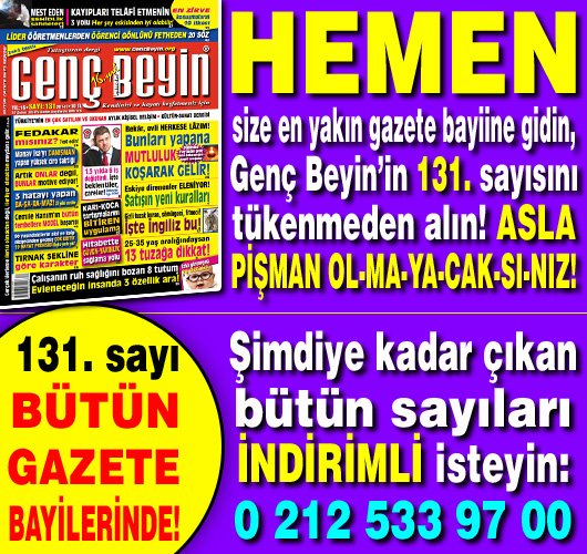 GencBeyinResmi's tweet image. 🔽 GENÇ BEYİN'İN 131. SAYISI TÜRKİYE GENELİ BÜTÜN GAZETE BAYİLERİNDE! Tükenmeden alın ve DOYA DOYA okuyun! GERÇEK BİR HAZİNE! #UmutSende Mehmet Baturalp Vatan Şaşmaz Çeşme #LegendsofEntertainment İYİ Parti'de  DEAŞ BIST 100 #BTSxELLEN #10Kasım Erdoğan Trump Suudi Kılıçdaroğlu CHP