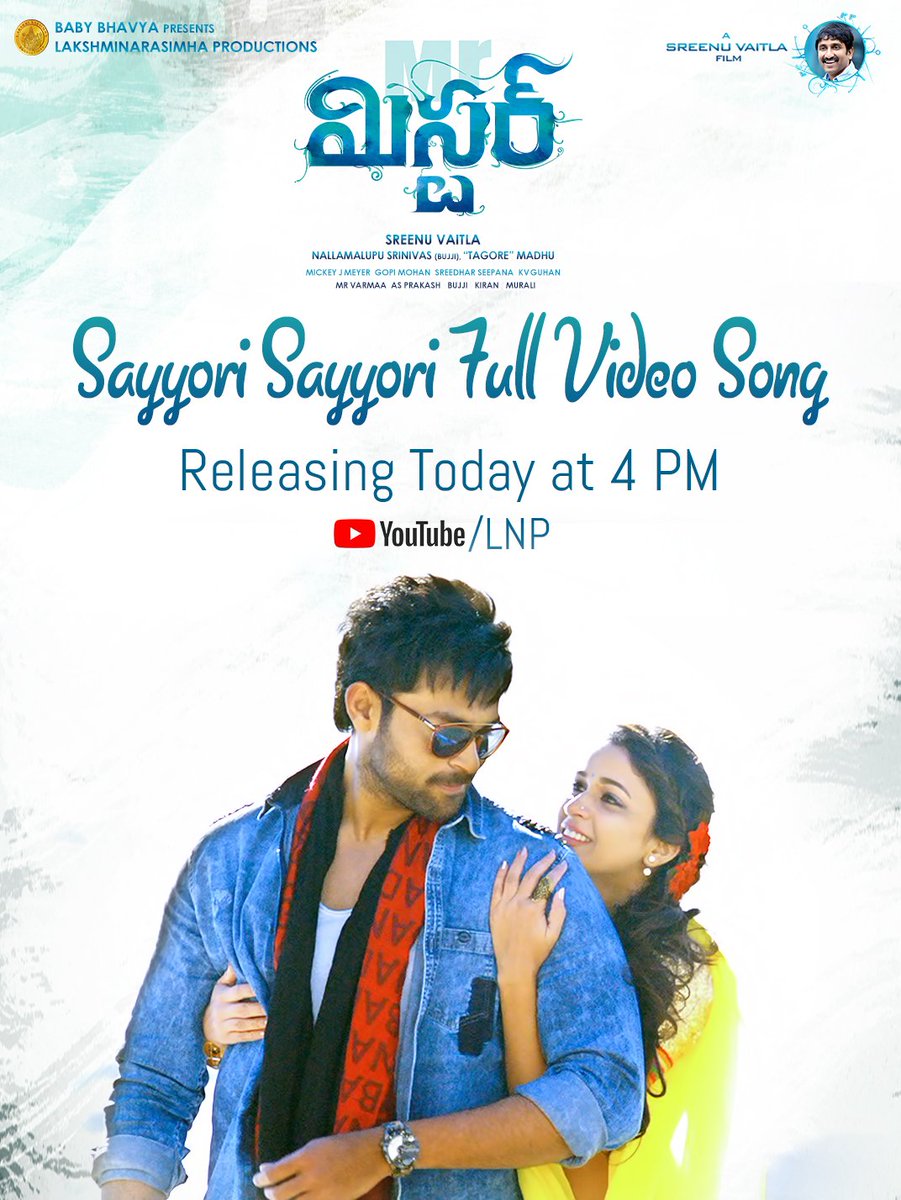 LNPOfficial's tweet photo. Tie your laces and get ready to dance!
#SayyoriSayyori Full Video Song From #Mister Will Be Out At 4 PM today. https://t.co/xF37lmQAyb