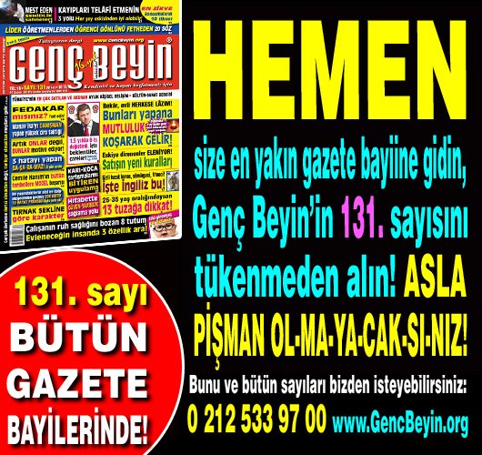GencBeyinResmi's tweet image. HAYDİ! GENÇ BEYİN'İN DÜN ÇIKAN YENİ SAYISINI (131. sayı) GAZETE BAYİLERİNDEN ALAN OKURLARIMIZIN DERGİLİ GÖRÜNTÜLERİNİ BEKLİYORUZ! #UmutSende Mehmet Baturalp Vatan Şaşmaz Çeşme #LegendsofEntertainment İYİ Parti'de DEAŞ BIST 100 #BTSxELLEN #10Kasım Erdoğan Trump Suudi Kılıçdaroğlu