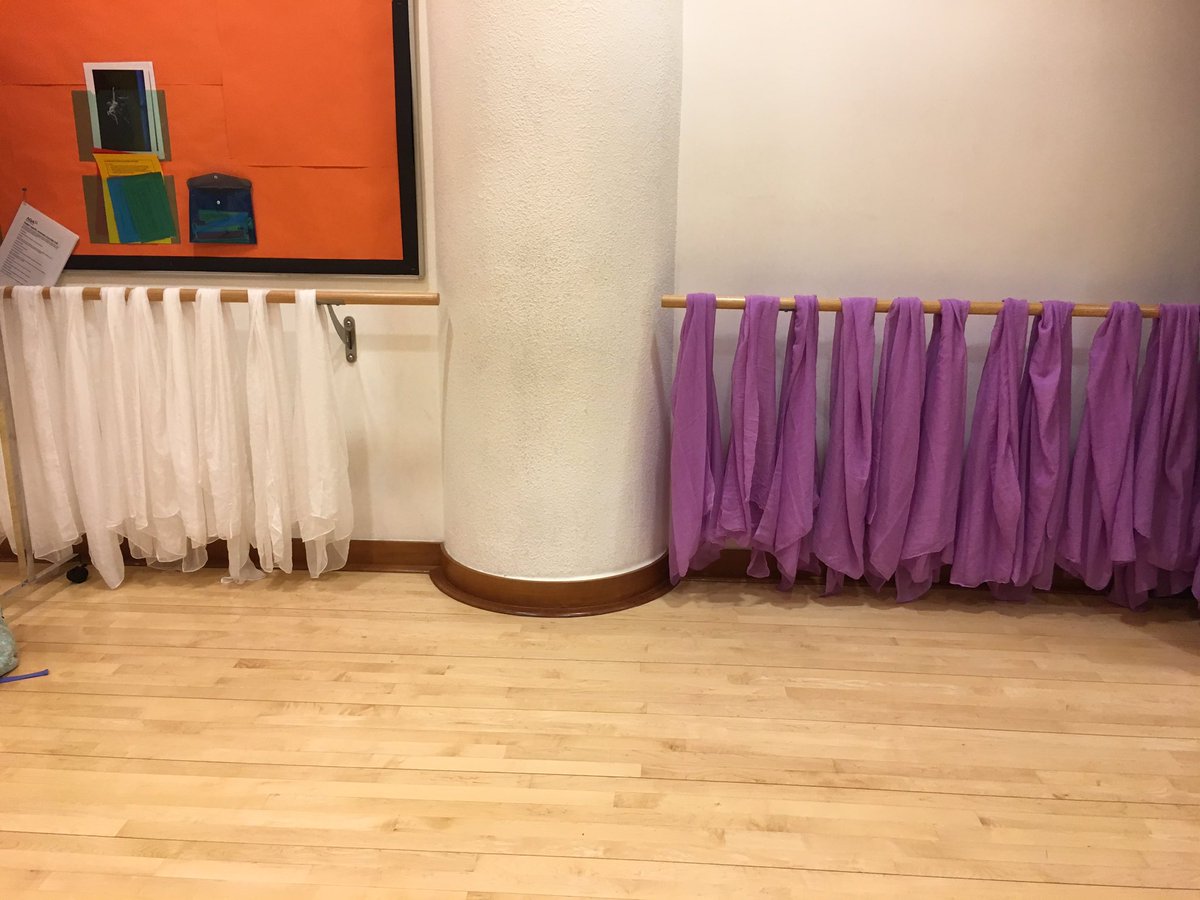 The dancers may have gone home, but their scarves are lined up waiting for their contemporary routine tomorrow #wis_hk