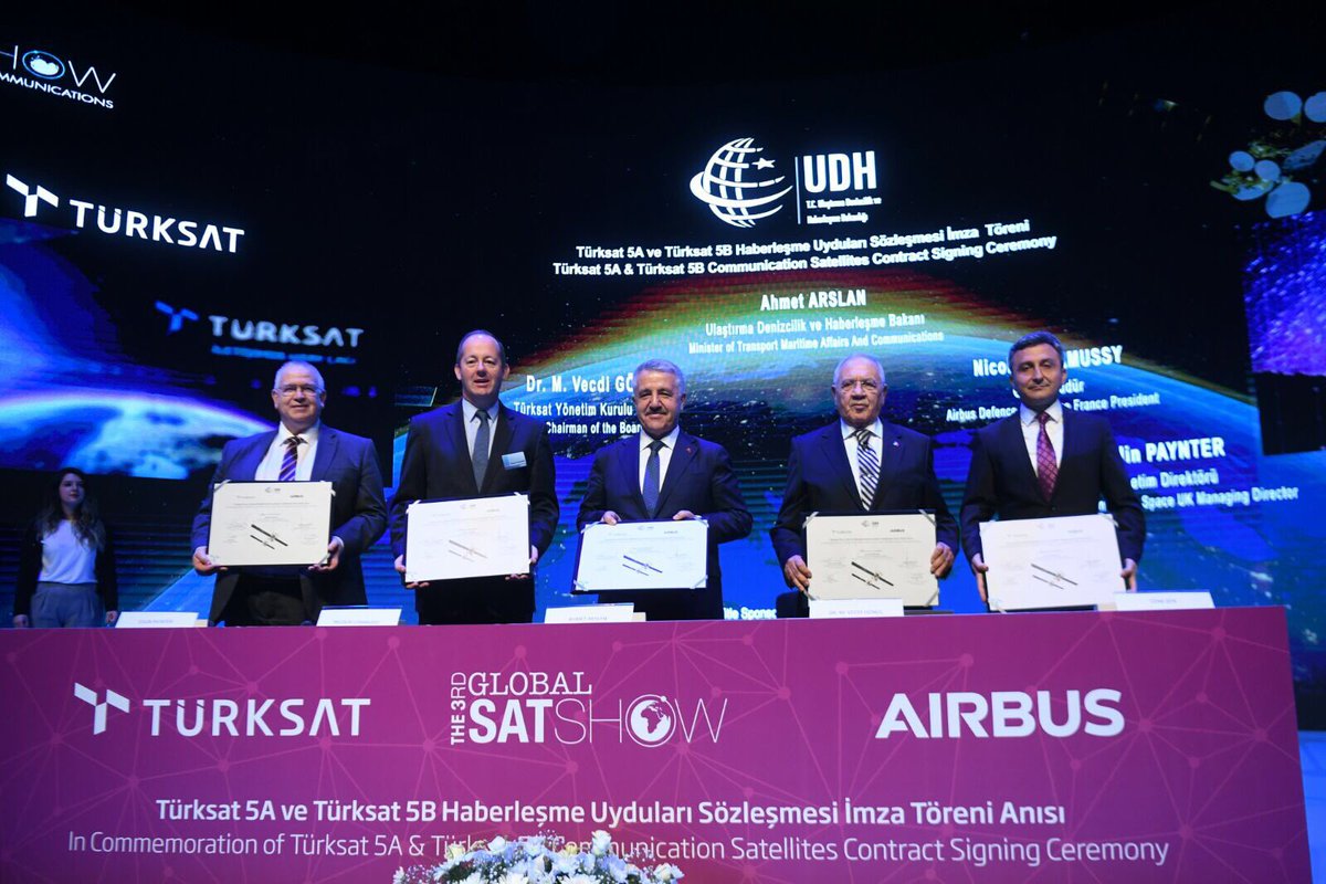 Türksat 5A ve 5B uyduları için imzalar atıldı 2 Mayıs 2024