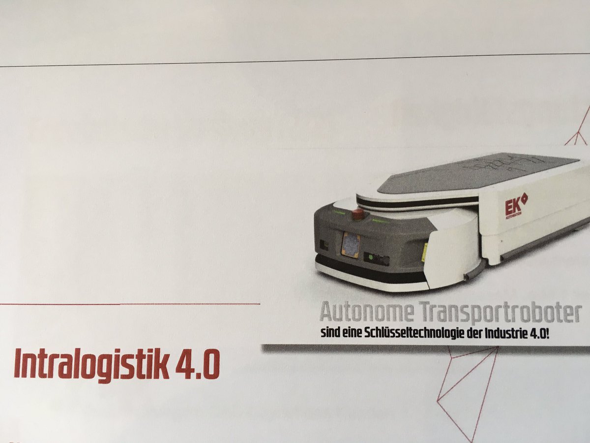 DirkSchaar's tweet image. Autonome #Transportroboter werden das zentrale #Nervensystem der Industrie 4.0 werden - EK Automation #IN40 @KoehlerPartner