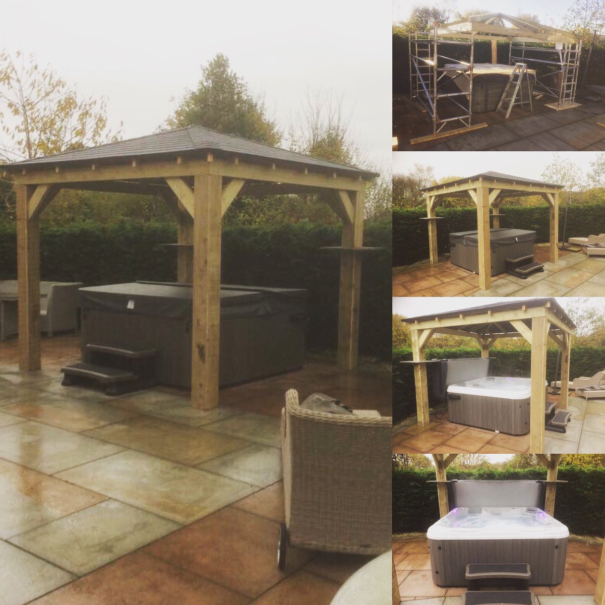 Hottub_House's tweet photo. Gorgeous regal gazebo - just in time for winter 🌧 #hottub #gazebo #garden #yorkshire #halifax #leeds #ilkley #harrogate #bradford https://t.co/skAvf4X2df