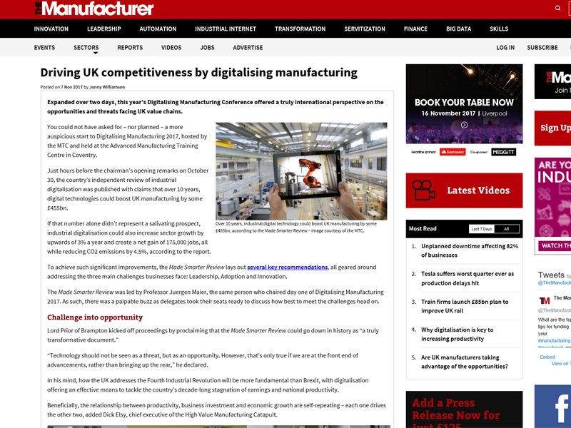 the_MTC_org's tweet photo. In case you missed it- here's @TheManufacturer review of last weeks #mtcdigital2017 https://t.co/eF98PaWND1 #digital #manufacturing #ukmfg https://t.co/iENZOH2fY0
