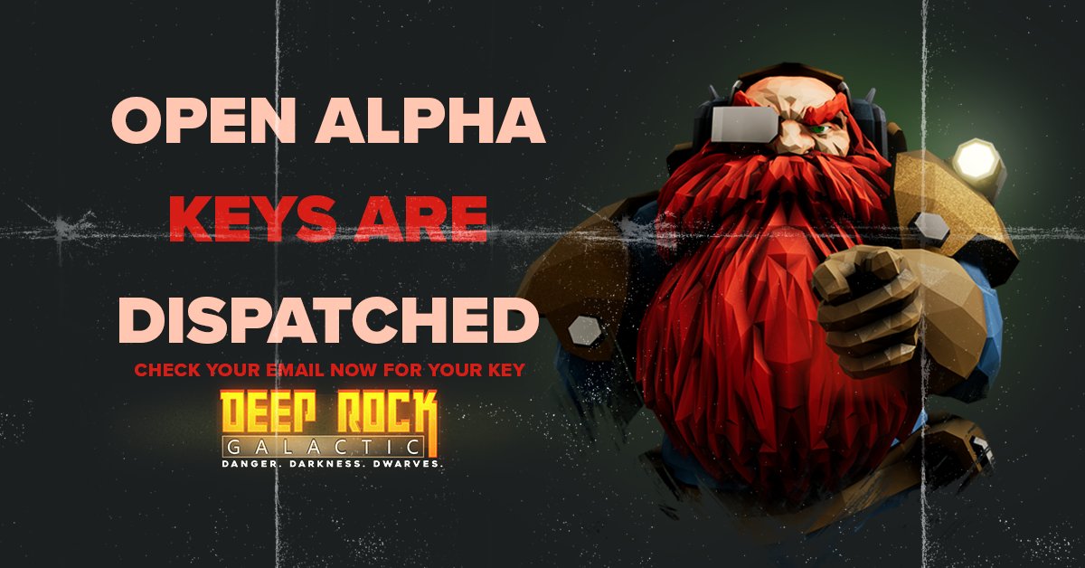JoinDeepRock's tweet image. The Open Alpha Keys has been Dispatched. Go and check your emails!
#openalpha #deeprockgalactic