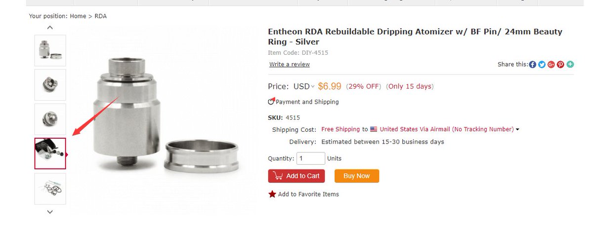 2Fdeal's tweet photo. $6.99 Entheon RDA Rebuildable Dripping Atomizer w/ BF Pin/ 24mm Beauty Ring
https://t.co/g1xbHbxB0F
#atomizer #driptip #rda #vapeshop #smoke #vape #vaporwave #boxmod #squonk #vaping #Clearomizer https://t.co/M9s2VS2ClF