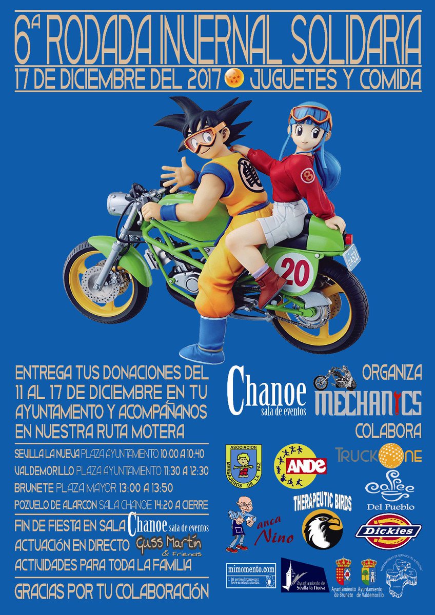 AytoSLN's tweet photo. La 'VI Rodada Invernal Solidaria' de @MechanicsCC partirá desde #SevillaLaNueva el próximo 17 de diciembre ¡Participa en este nuevo encuentro motero con la donación de juguetes y comida! #SLNesSolidaria https://t.co/6rkYtJNTH0 https://t.co/pOe8KsitUl