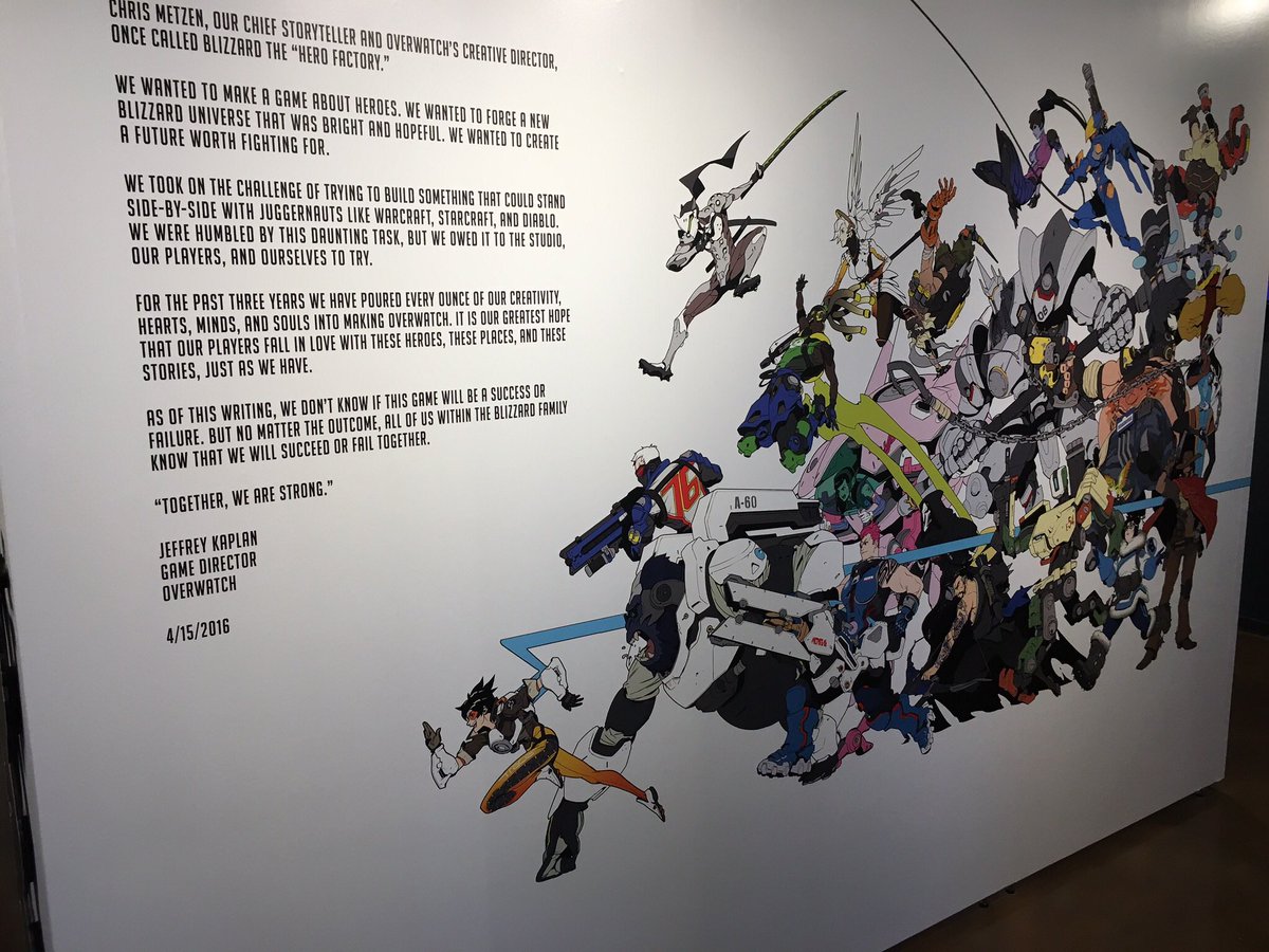 A mural of the Overwatch heroes