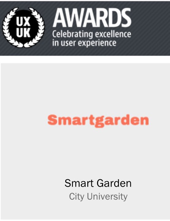 zansum's tweet photo. Our student project Smart Garden is shortlisted for UXUK Award! Finger crossed for tonight! PS anyone has a spare ticket to the ceremony? Thanks! @UXUKAwards #ux #hcid #creativityindesign #iot https://t.co/hC1vi2sIKP