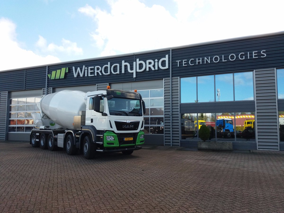Volgende week staat er een elektrisch aangedreven truckmixer van Wierda Hybrid Technologies op de Betondag 2017 <a href="/Betonvereniging/">Betonvereniging</a> Meer info: tinyurl.com/y9jked5n #brandstofbesparing #geenCO2