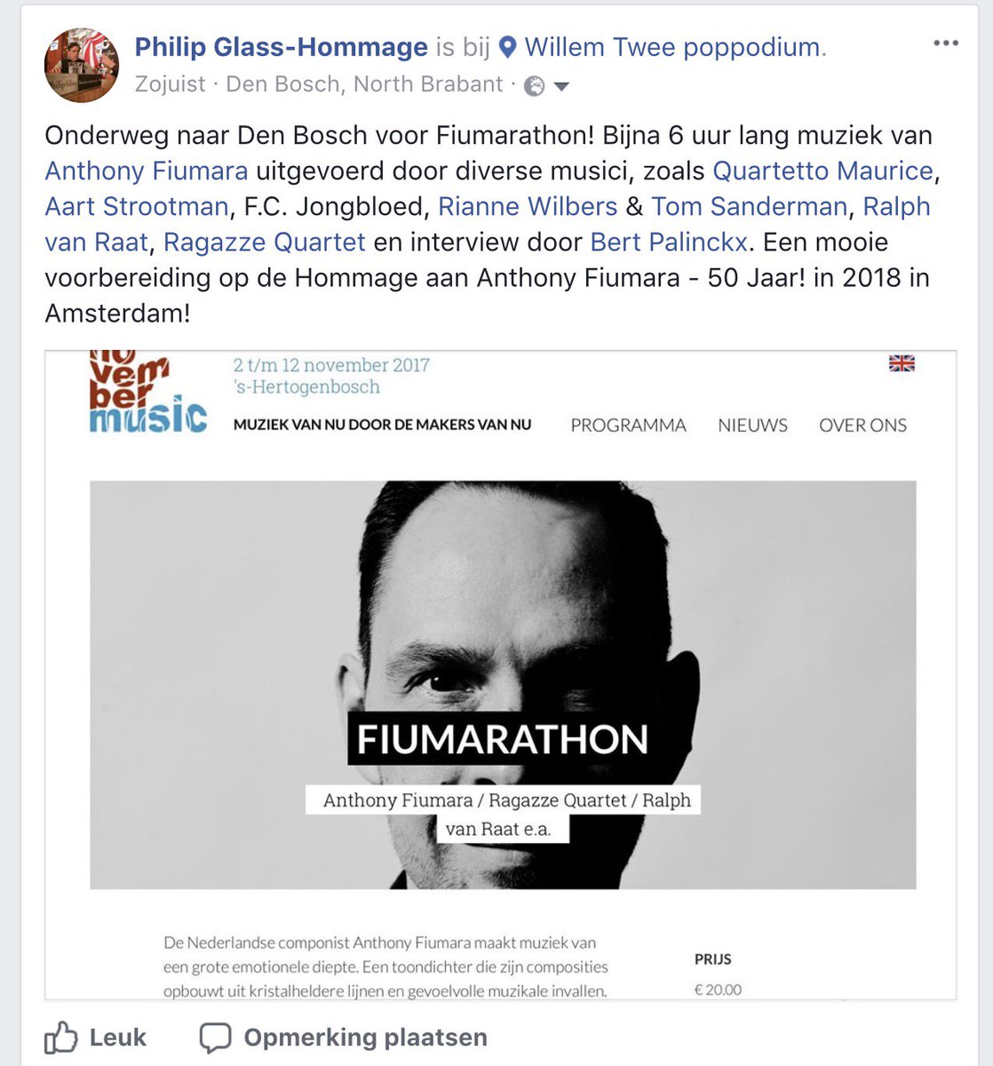 ITweetCoach's tweet photo. Onderweg naar Den Bosch voor Fiumarathon van Nederlandse componist @Anthony_Fiumara met oa @TomSanderman @ragazzequartet @NovemberMusicNL  ter voorbereiding op Hommage AF - 50 Jaar! in 2018 in Amsterdam https://t.co/PYmUPwZhbp