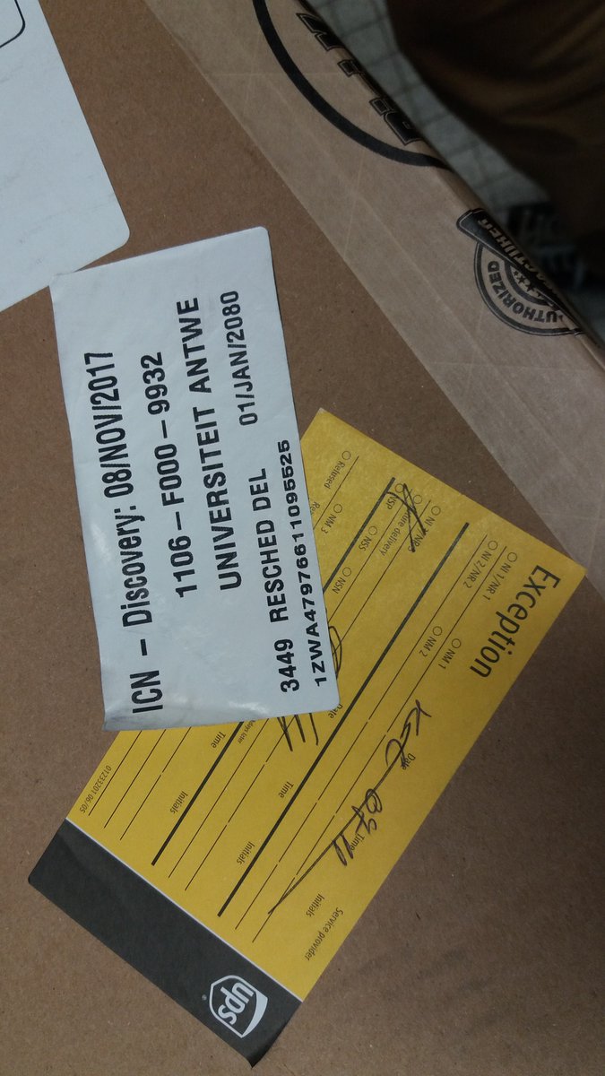 EVerreycken's tweet photo. UPS rescheduled our delivery to 2080. #fail #ups 
Should we tell em we're closed on jan 1st? https://t.co/XUcoRuLo01