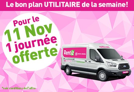 Rentiz's tweet photo. Notre site internet est de nouveau disponible. 🎉
https://t.co/E4oe54A8PN 
Vous pouvez désormais profiter de notre bon plan de la semaine: 1 journée de location offerte! N'attendez plus pour réserver. #BonPlan #11novembre #PROMO https://t.co/FBlRxQgmeF