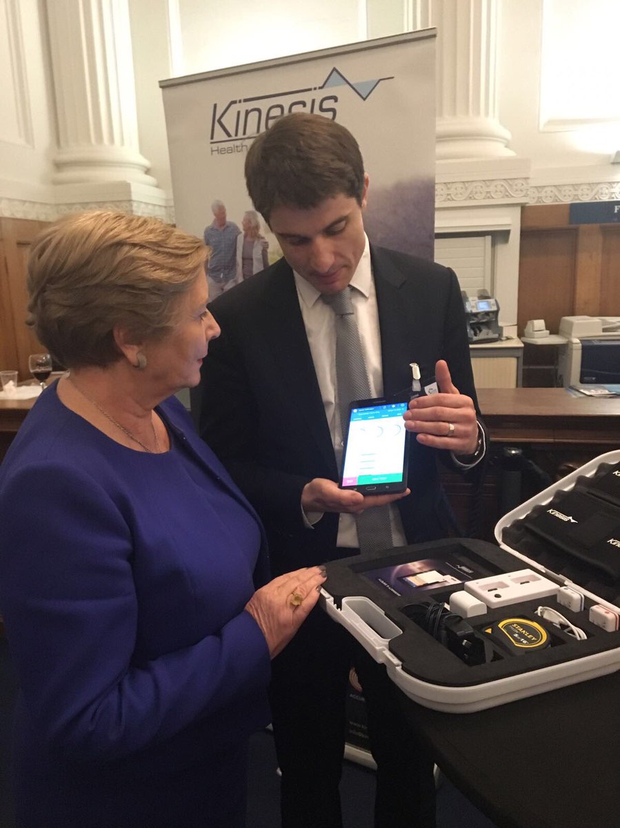 KinesisHT's tweet photo. Great night at the first @ISAXireland  awards. Our CTO Barry Greene with An Tánaiste Frances Fitzgerald discussing falls risk assessment technology #isax  #fallsprevention #smartagingawards #qtug https://t.co/kM1moL6KJC