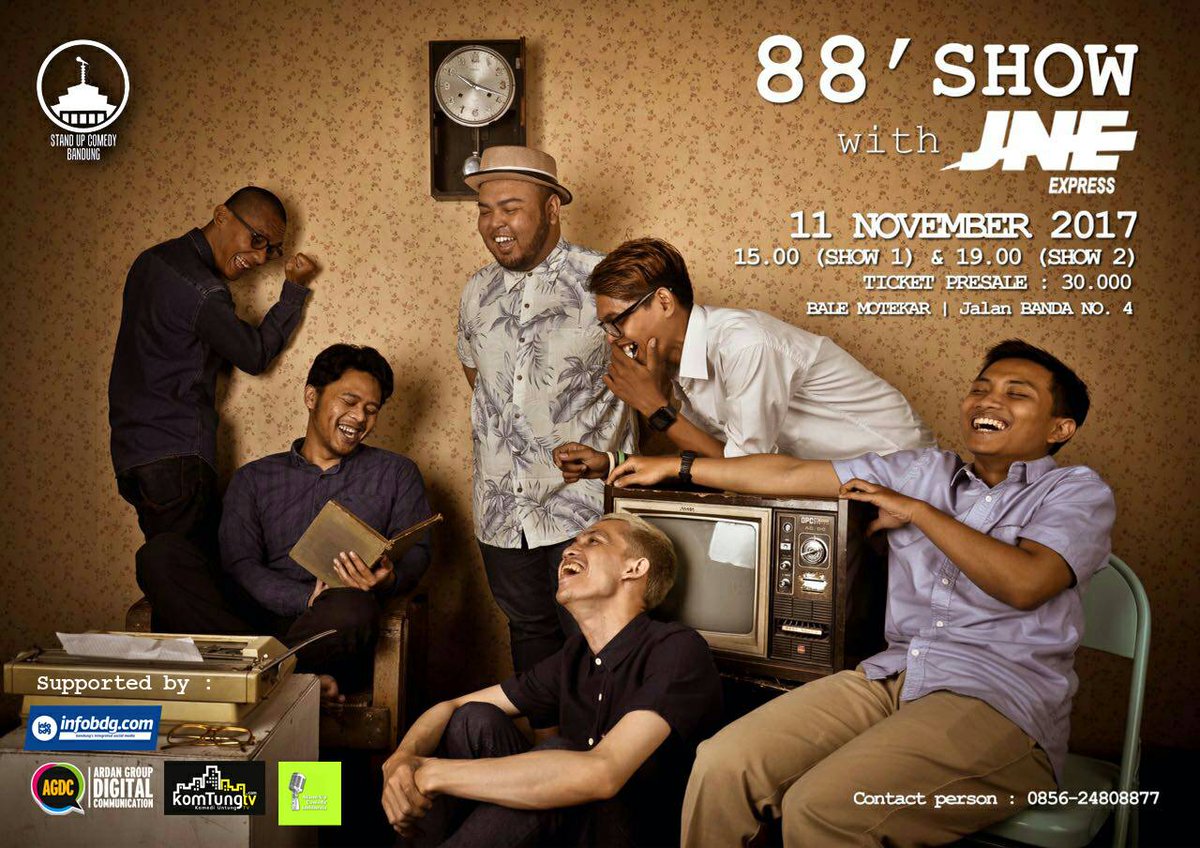 AGDC (@agdcdotcoid) on Twitter photo #88Show w/ 6 komika <a href="/StandupIndoBdg/">StandUpIndo Bandung</a> | 11 Nov 2017 at Bale Motekar | (Show 1 - 3pm), (Show 2 - 7pm) | PS: 30K.
Info: <a href="/StandupIndoBdg/">StandUpIndo Bandung</a> #88Show w/ 6 komika <a href="/StandupIndoBdg/">StandUpIndo Bandung</a> | 11 Nov 2017 at Bale Motekar | (Show 1 - 3pm), (Show 2 - 7pm) | PS: 30K.
Info: <a href="/StandupIndoBdg/">StandUpIndo Bandung</a>