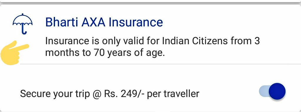 CricMaddster's tweet photo. Even dis insurance is invalid wen u fly by @IndiGo6E #IndigoGoons #ThokoIndigo https://t.co/n57IWwXeVa