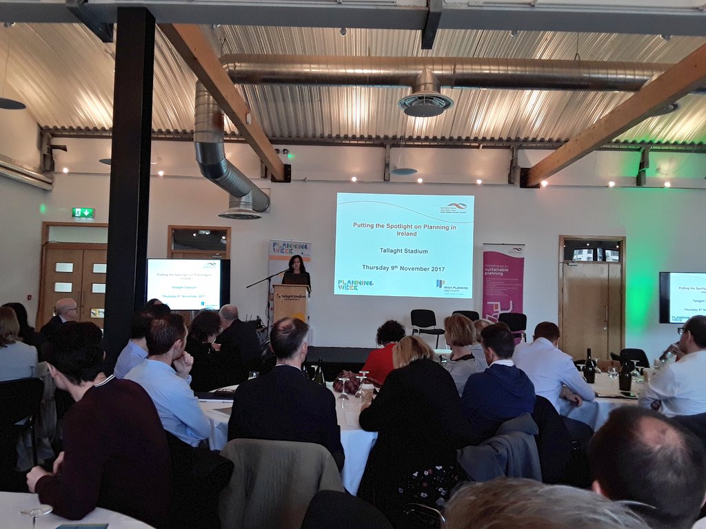 sdublincoco's tweet image. Laura Leonard, Acting Director of Land Use, Planning and Transportation is welcoming everyone to today's planning conference in @tallaghtstadium in conjunction with @IrishPlanInst #planningweek #innovation #collaboration #customerservice