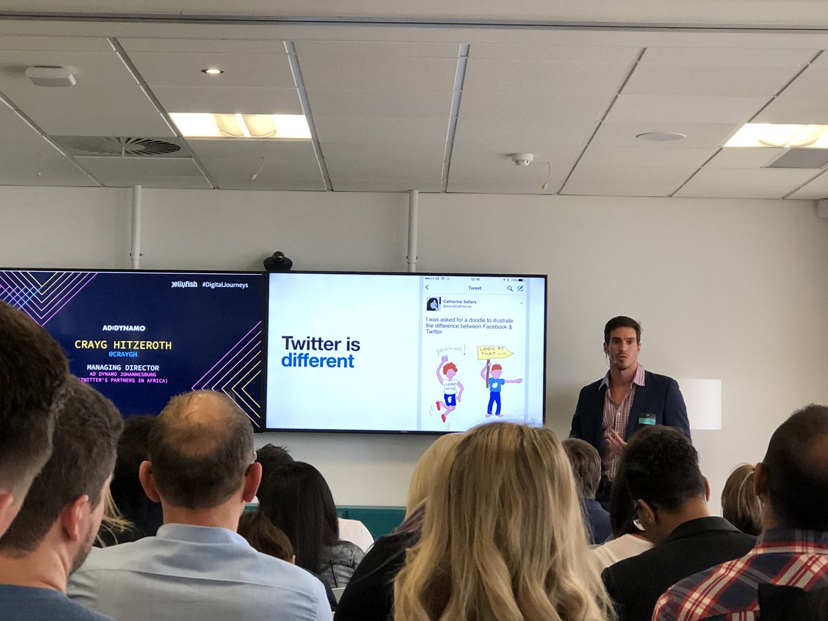 Sheldoncs's tweet image. Gotta love @addynamo /Twitter presentations 😁  shout out to @CraygH - told you I would 👏🏽👏🏽👏🏽#DigitalJourneys @JellyfishSA_