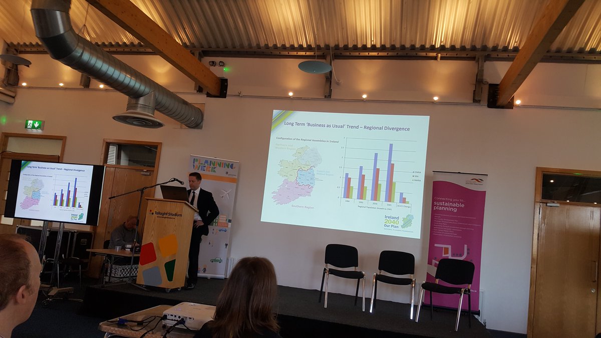 sdublincoco's tweet image. Paul Hogan of DHPCLG opens the Planning Week conference
telling us about the Ireland 2040 Framework #planningweek