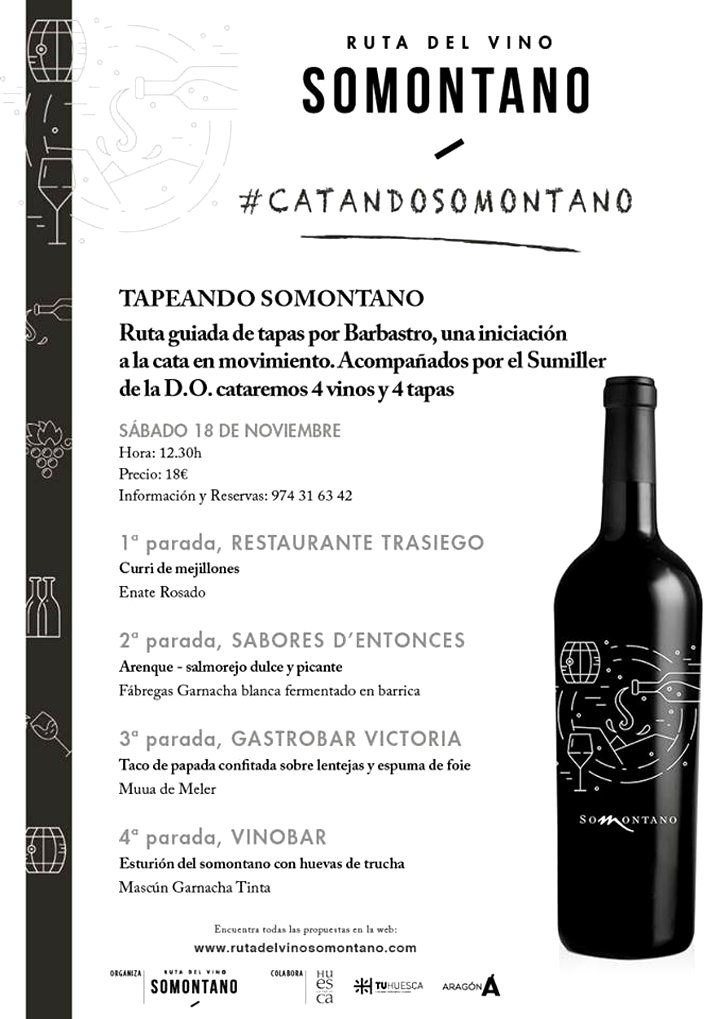 enodestino's tweet photo. 📢Vete reservando el sábado 18 de noviembre y... ¡una plaza en nuestras citas #CatandoSomontano! 🍷🤗 #Barbastro #enoturismo #Winelovers https://t.co/EXIDZLcaYN
