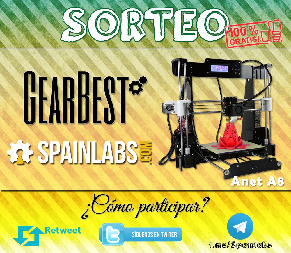 SpainLabs's tweet photo. Ofertas 11.11: https://t.co/C9Vq1TKek5
Anet A8: https://t.co/tSmhY2DJ1I
@Gearbestes 
Canal de Telegram: https://t.co/EhaFi3djnn
Plazo 20 Nov https://t.co/nL7DDUPrsN