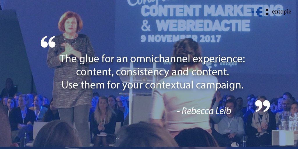 The glue for an omnichannel experience: content, consistency and content. <a href="/lieblink/">Rebecca Lieb</a> #CMW17
