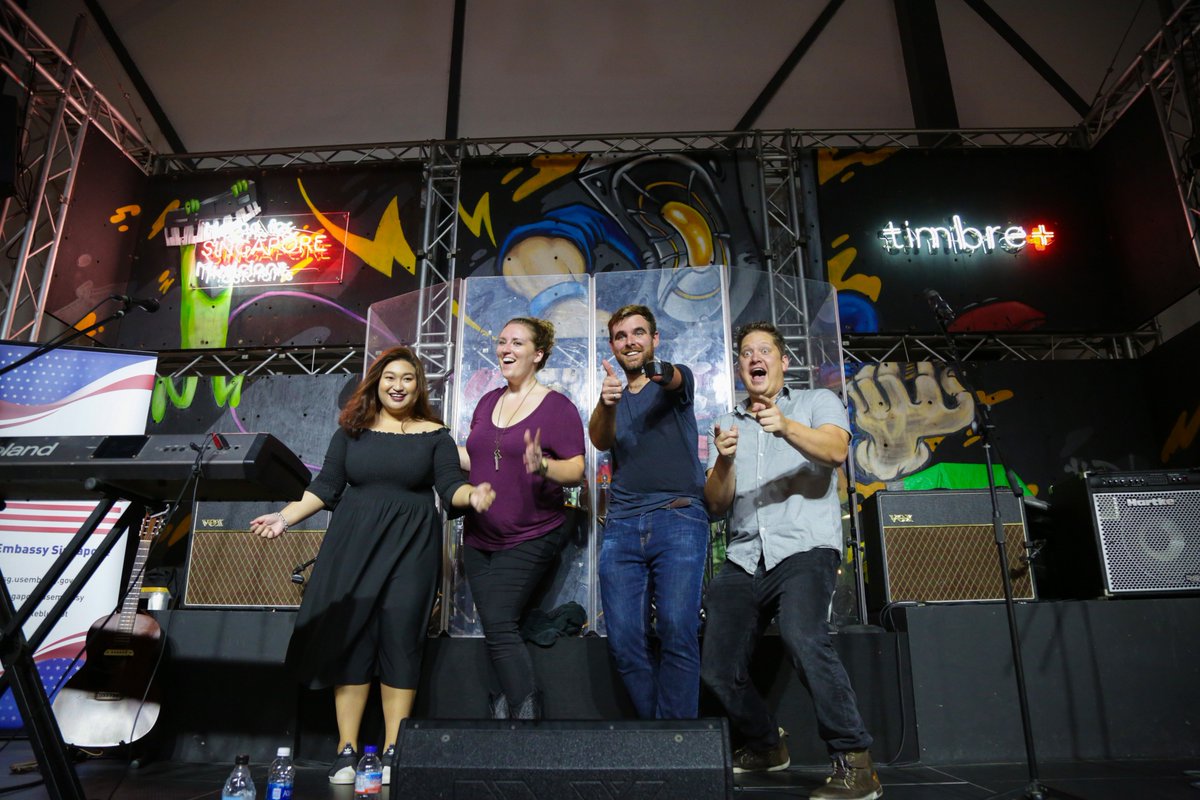 USEmbassySG's tweet image. .@TonyMemmel and His Band kicked off the first part of their Asia tour last week in Singapore. Tony shared inspiring stories about his life and how he became a professional guitar player despite being born without a left hand. youtube.com/watch?v=erbqX3…