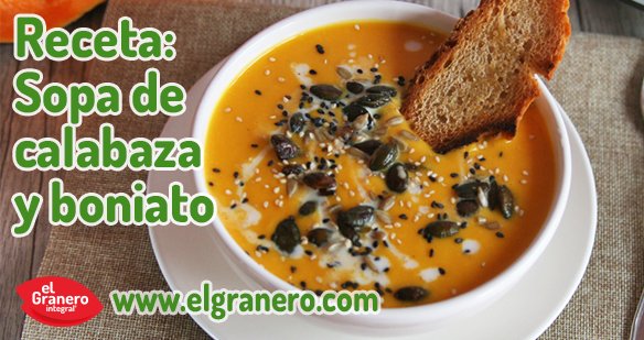 granerointegral's tweet photo. La nueva #receta de @Paine666 es ideal ahora que se acerca el #invierno: sopa de #calabaza y boniato. ¿A que suena … https://t.co/KdURYDGHZL https://t.co/NmlgNsMrYD