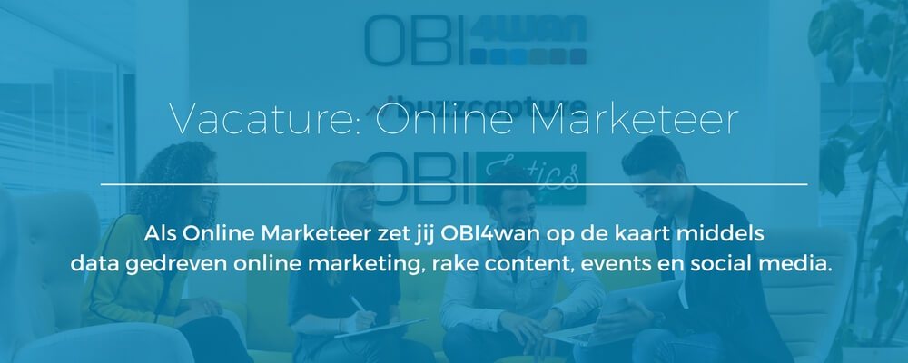 We zijn bij <a href="/OBI4wan/">OBI4wan</a> op zoek naar een fulltime Online Marketeer! Klinkt SEO, SEA, marketing automation en/of social advertising jou als muziek in de oren? Check dan snel de #vacature via obi41.nl/0d30c0