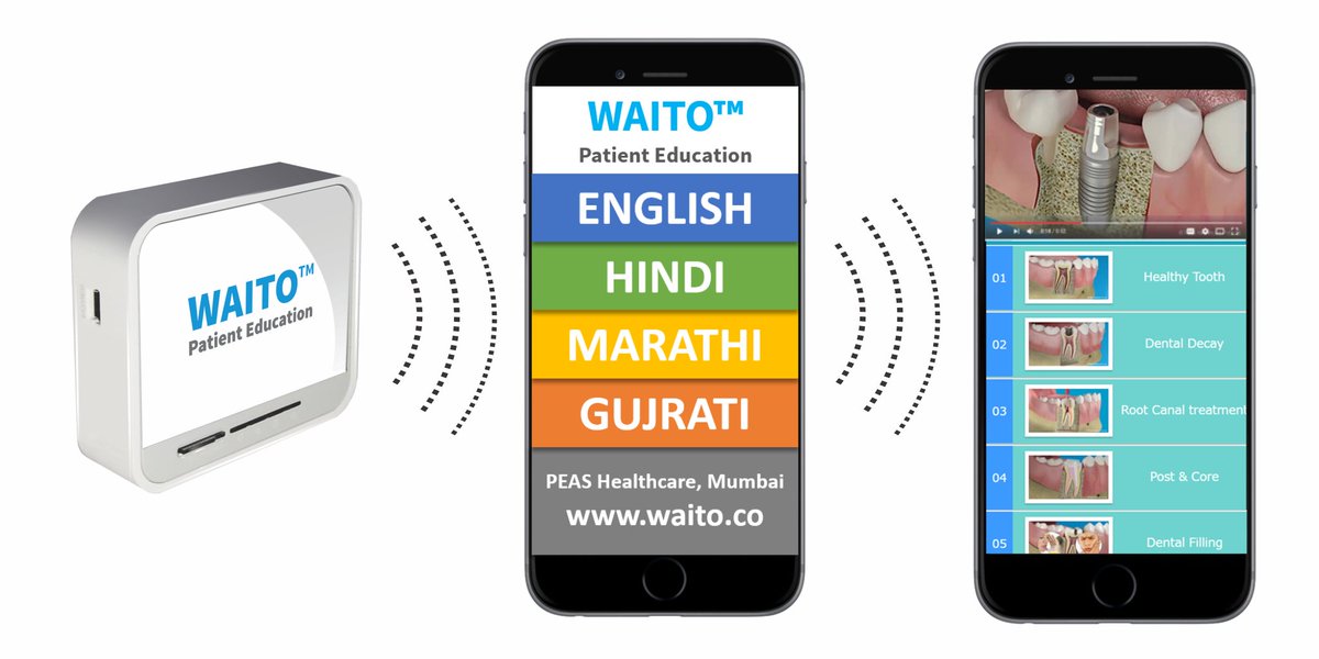 WaitoBeacon's tweet photo. We’re proud to provide accurate #Dental treatment videos to help the patient understand diagnosis and the treatment #WAITO #PatientEducation #DigitalHealth #MakeinIndia #startups https://t.co/zXbOO5zjlq