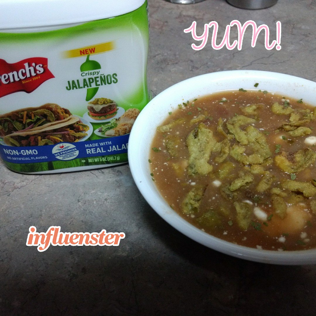 GinaRene83's tweet photo. Chicken tortilla soup with French's Jalapeno's!
@Frenchs @Influenster #realflavorshavecrunch #holidaywithfrenchs #complimentary #contest https://t.co/S50TlCgVec